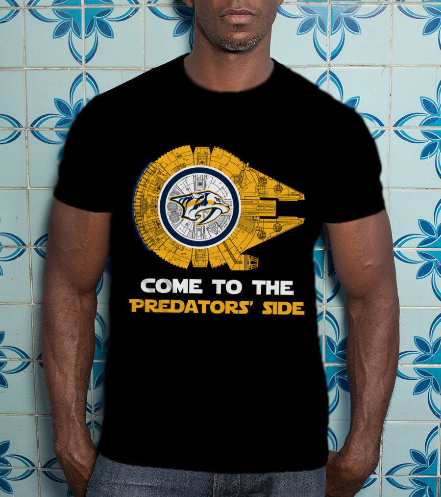 Come To The Predators' Side Nashville Predators Millennium Falcon T-Shirt