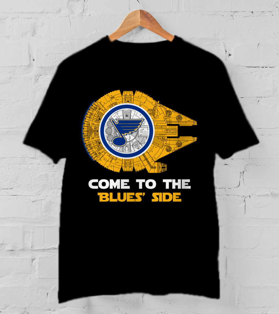 Come To The Blues' Side St. Louis Blues Millennium Falcon T-Shirt
