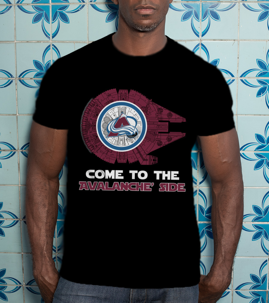 Come To The Avalanche Side Colorado Avalanche Millennium Falcon T-Shirt