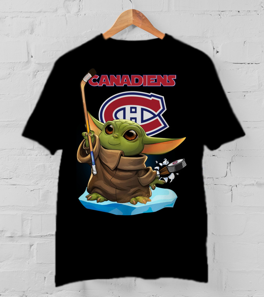 Montreal Canadiens Baby Yoda NHL Hockey T-Shirt
