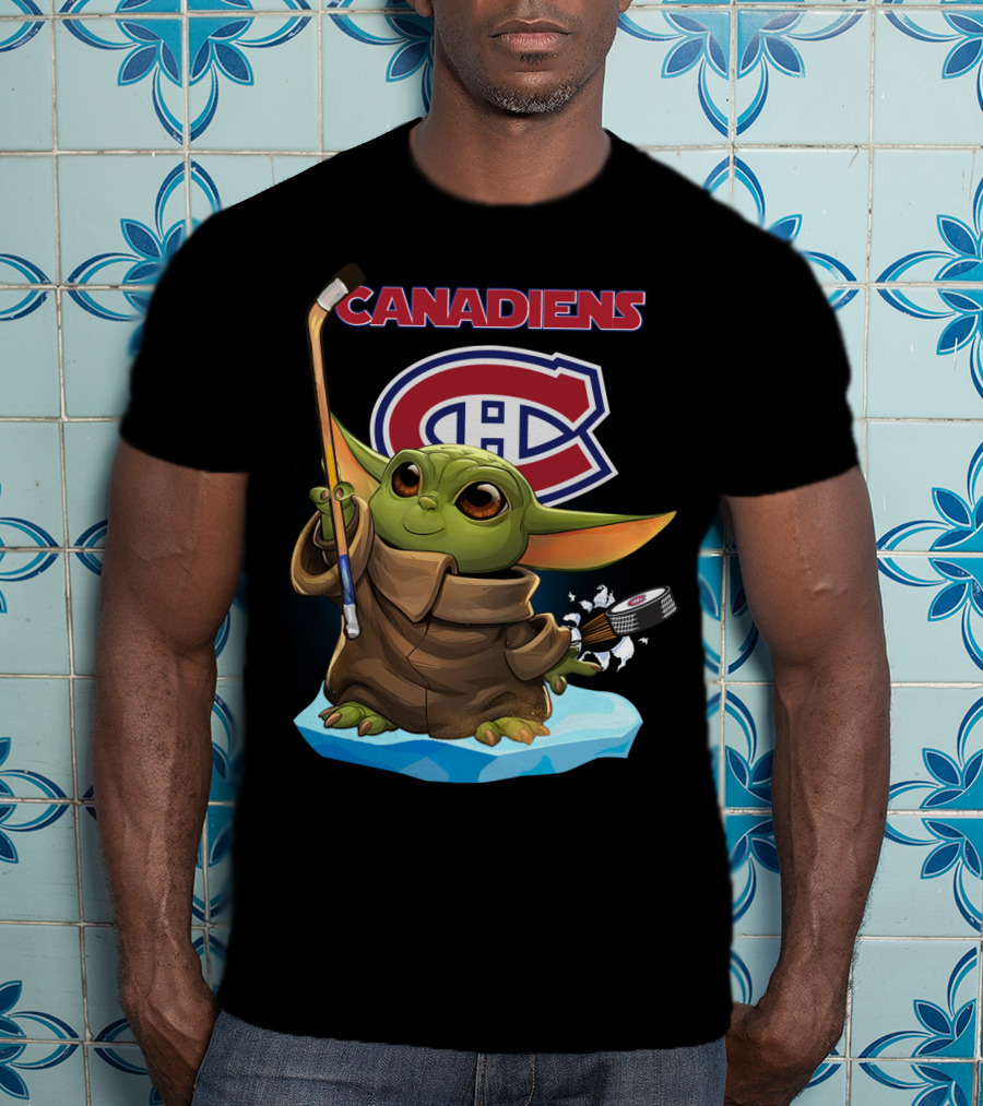 Montreal Canadiens Baby Yoda NHL Hockey T-Shirt