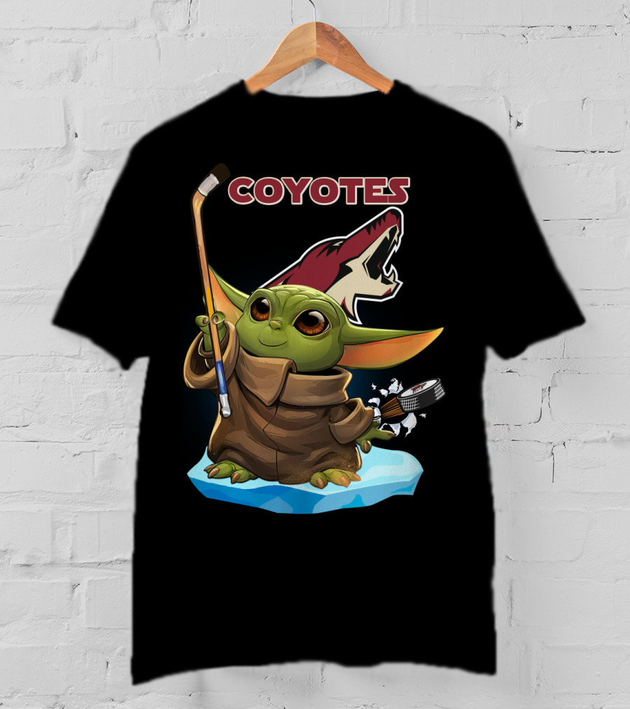Coyotes Baby Yoda Hockey Nhl Icon Collaboration T-Shirt