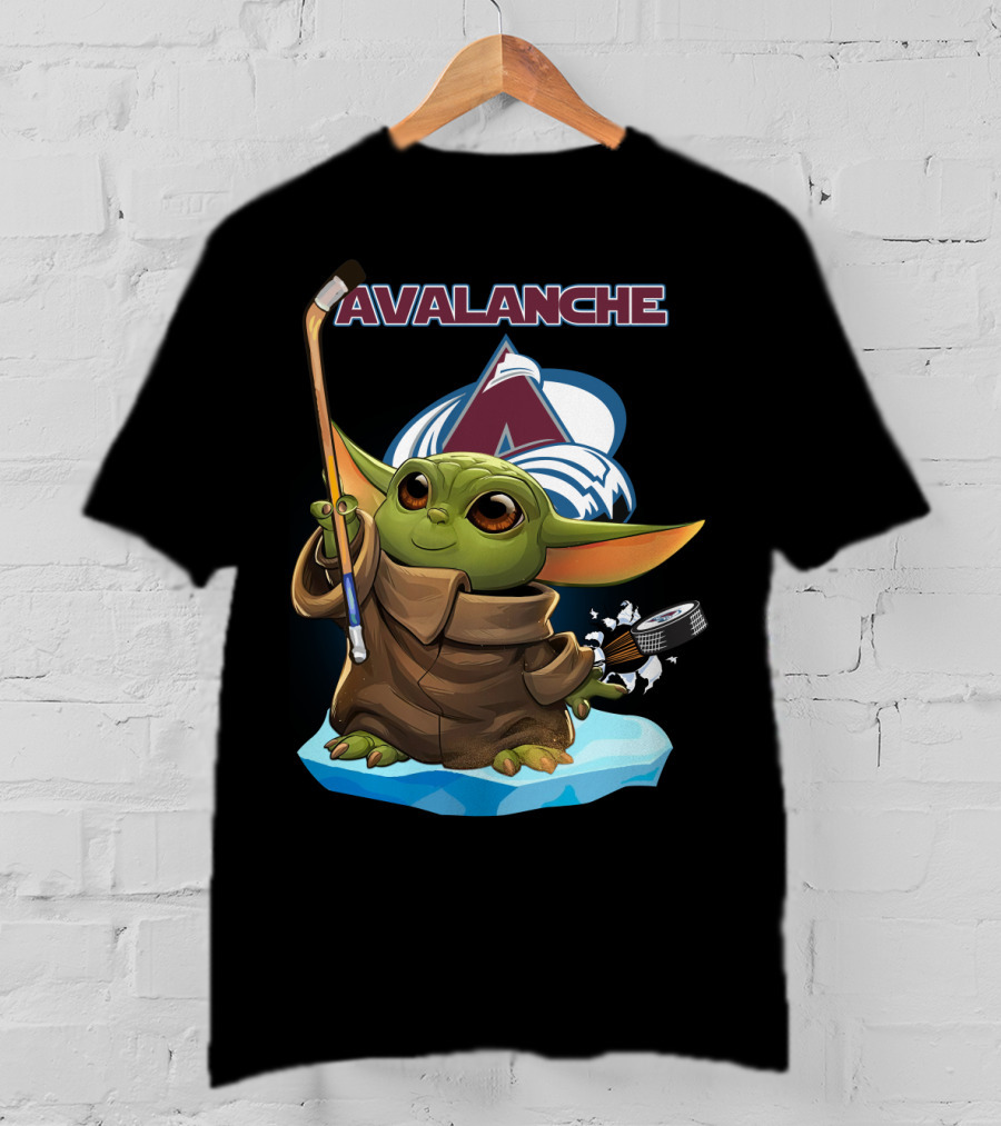 Colorado Avalanche Baby Yoda Hockey NHL Fan T-Shirt