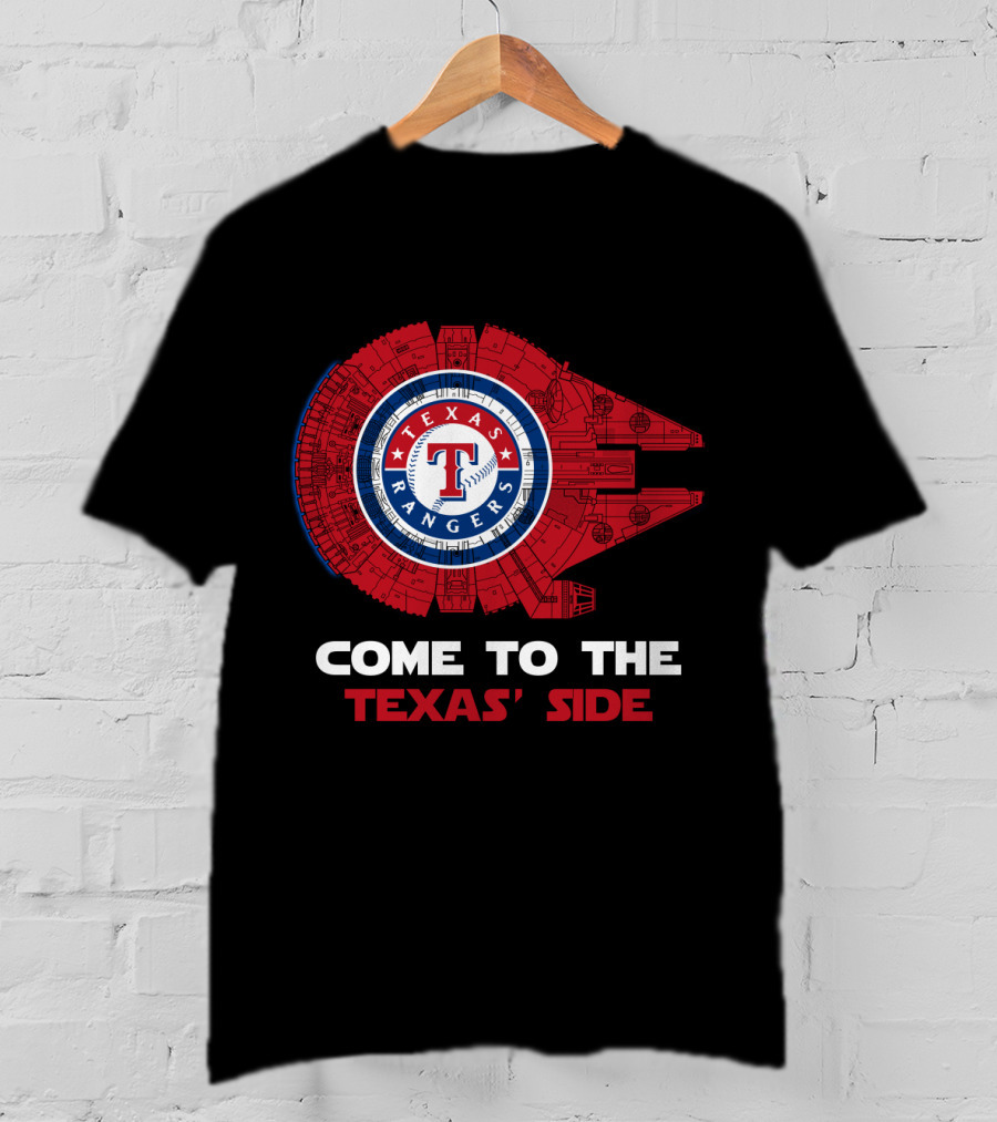 Texas Rangers Come To The Texas' Side Millennium Falcon MLB T-Shirt