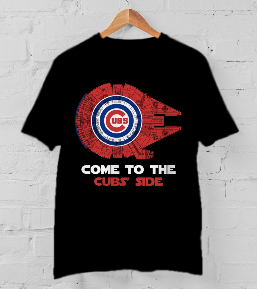 Come To The Cubs' Side Chicago Cubs Millennium Falcon MLB T-Shirt