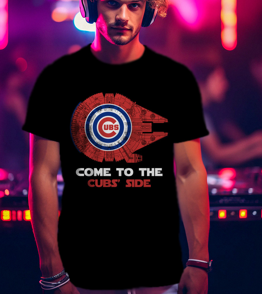 Come To The Cubs' Side Chicago Cubs Millennium Falcon MLB T-Shirt