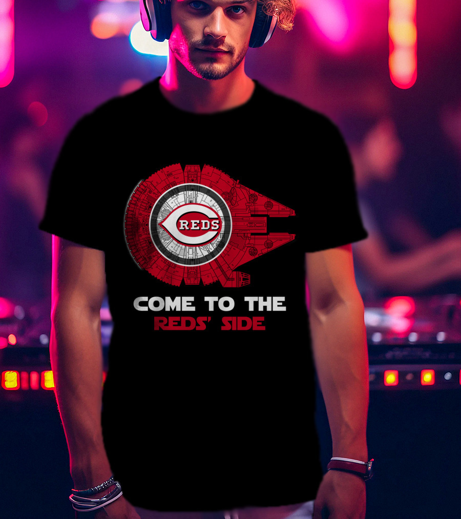 Cincinnati Reds Come To The Reds' Side Millennium Falcon MLB T-Shirt