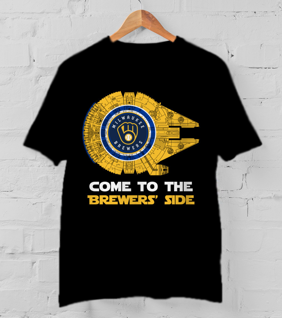 Milwaukee Brewers Come To The Brewers' Side Millennium Falcon MLB T-Shirt