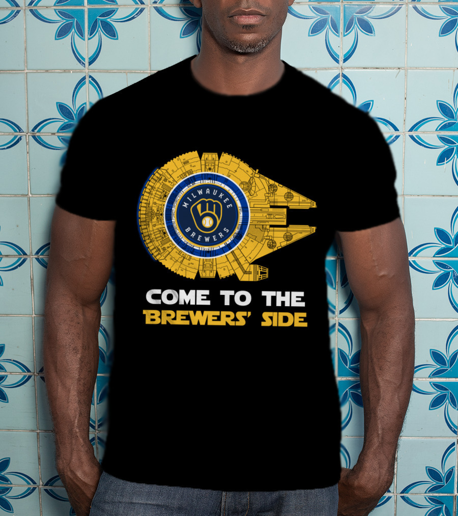 Milwaukee Brewers Come To The Brewers' Side Millennium Falcon MLB T-Shirt