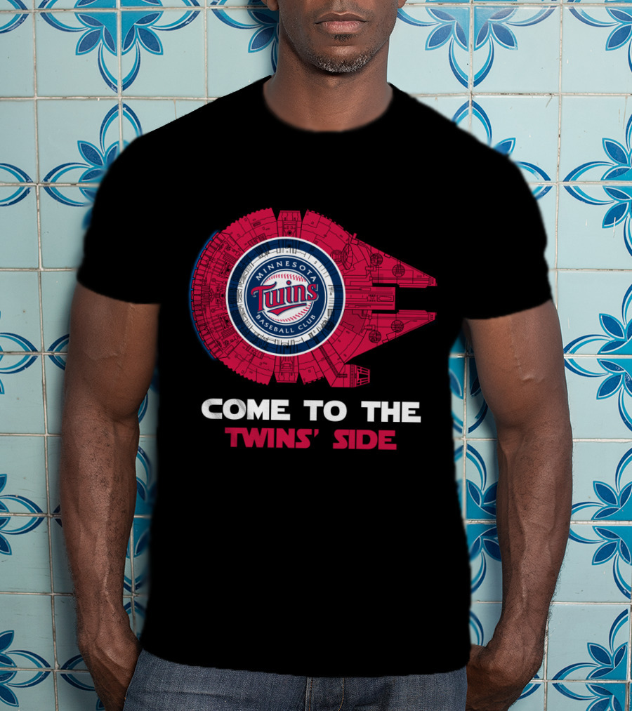 Minnesota Twins Baseball Club Come To The Twins' Side Millennium Falcon MLB T-Shirt
