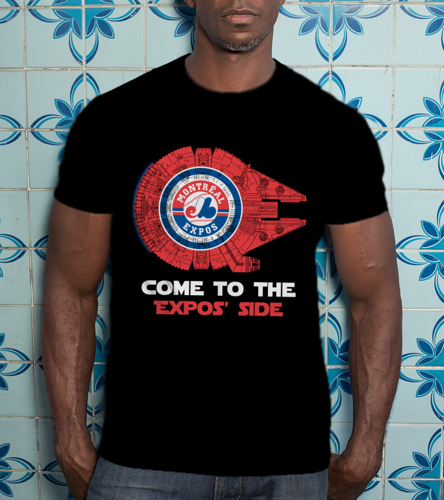 Montreal Expos Come To The Expos' Side Millennium Falcon MLB T-Shirt