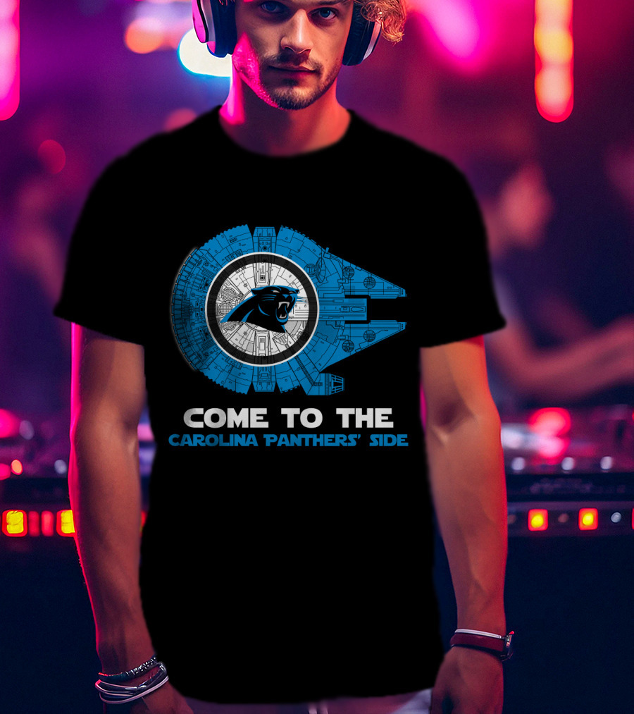Come To The Carolina Panthers' Side Millennium Falcon Nfl T-Shirt