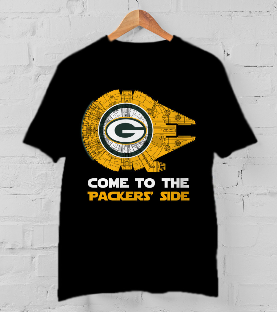 Come To The Packers' Side Millennium Falcon Green Bay Packers Nfl T-Shirt