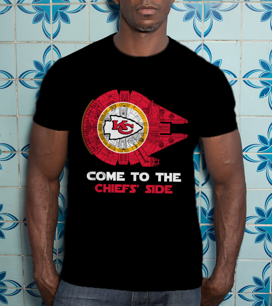 Come To The Chiefs' Side Kansas City Chiefs Millennium Falcon Nfl T-Shirt