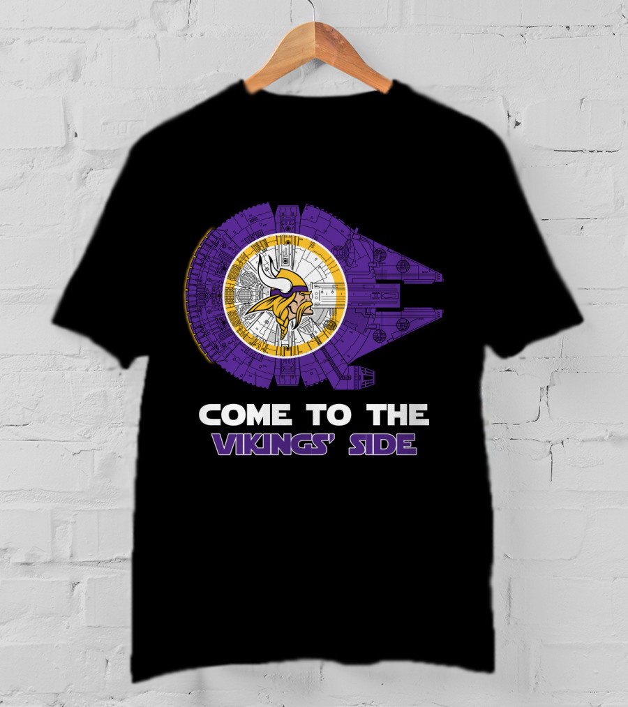 Come To The Vikings' Side Minnesota Vikings Millennium Falcon Nfl T-Shirt