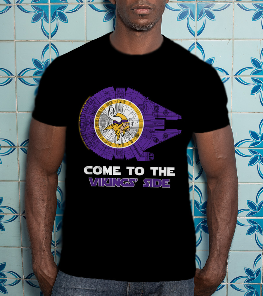 Come To The Vikings' Side Minnesota Vikings Millennium Falcon Nfl T-Shirt