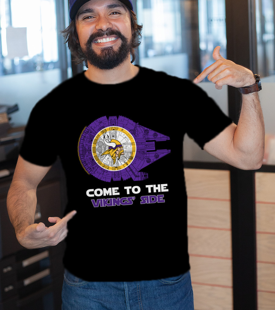 Come To The Vikings' Side Minnesota Vikings Millennium Falcon Nfl T-Shirt