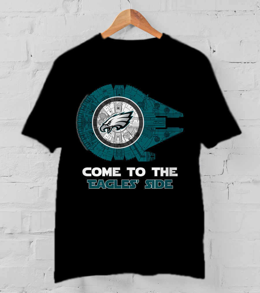 Philadelphia Eagles Come To The Eagles' Side Millennium Falcon Nfl T-Shirt