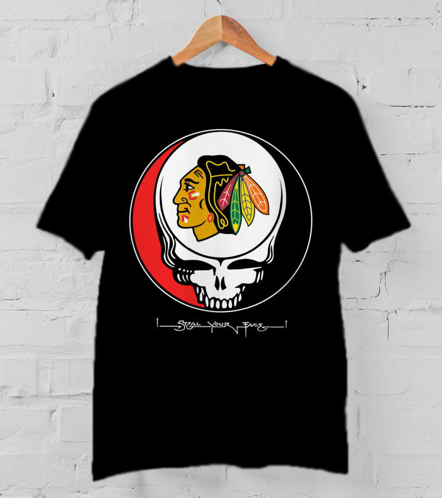 Chicago Blackhawks Steal Your Face Grateful Dead T-Shirt