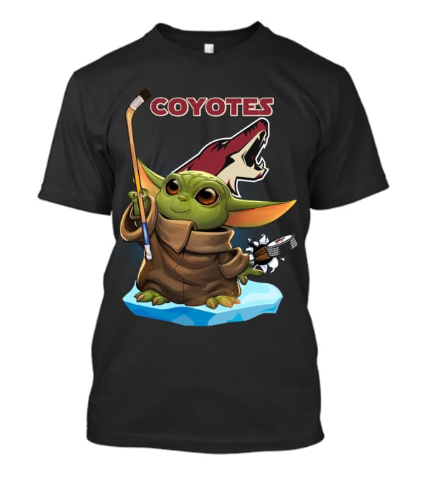 Coyotes Baby Yoda Hockey Puck T-Shirt
