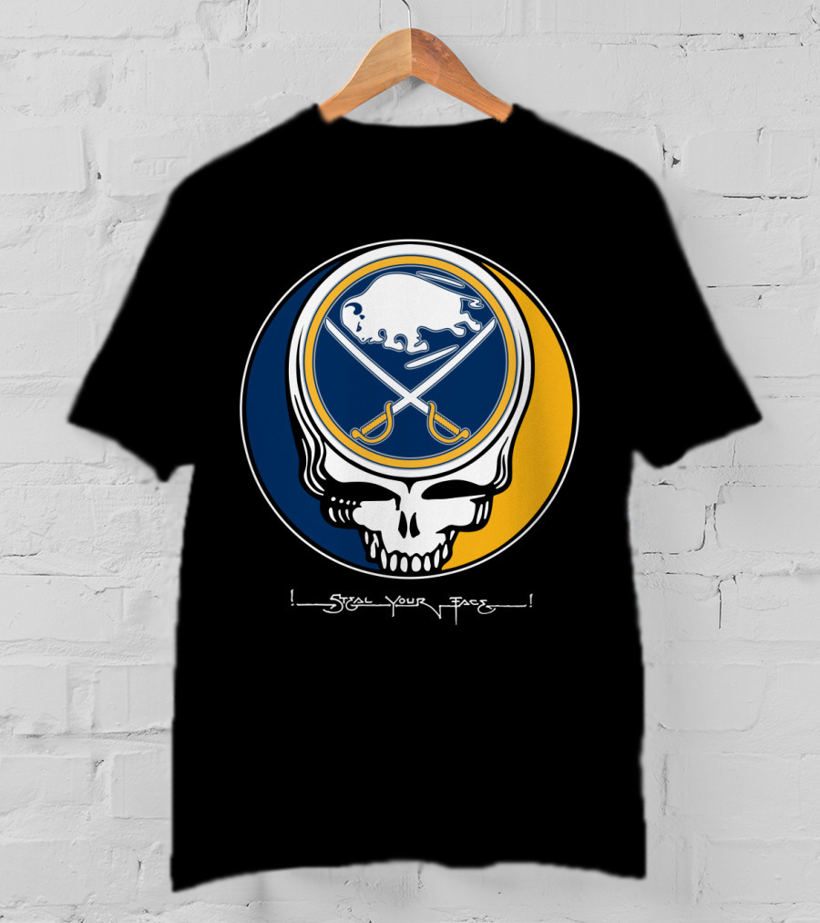Grateful Dead Steal Your Face Buffalo Sabres Skull T-Shirt