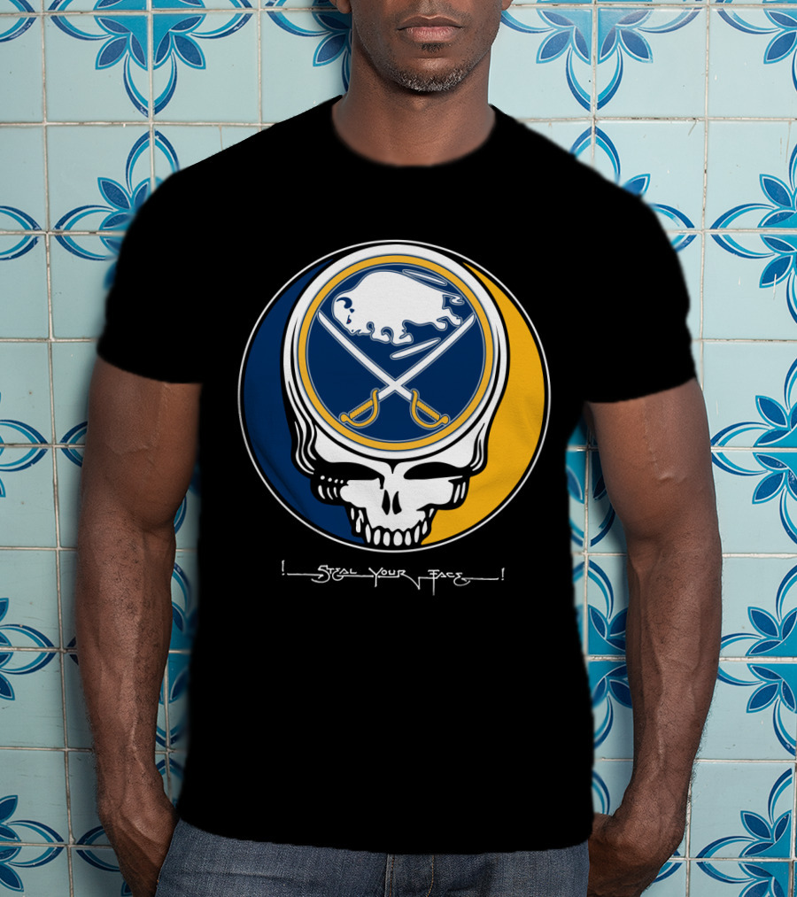 Grateful Dead Steal Your Face Buffalo Sabres Skull T-Shirt