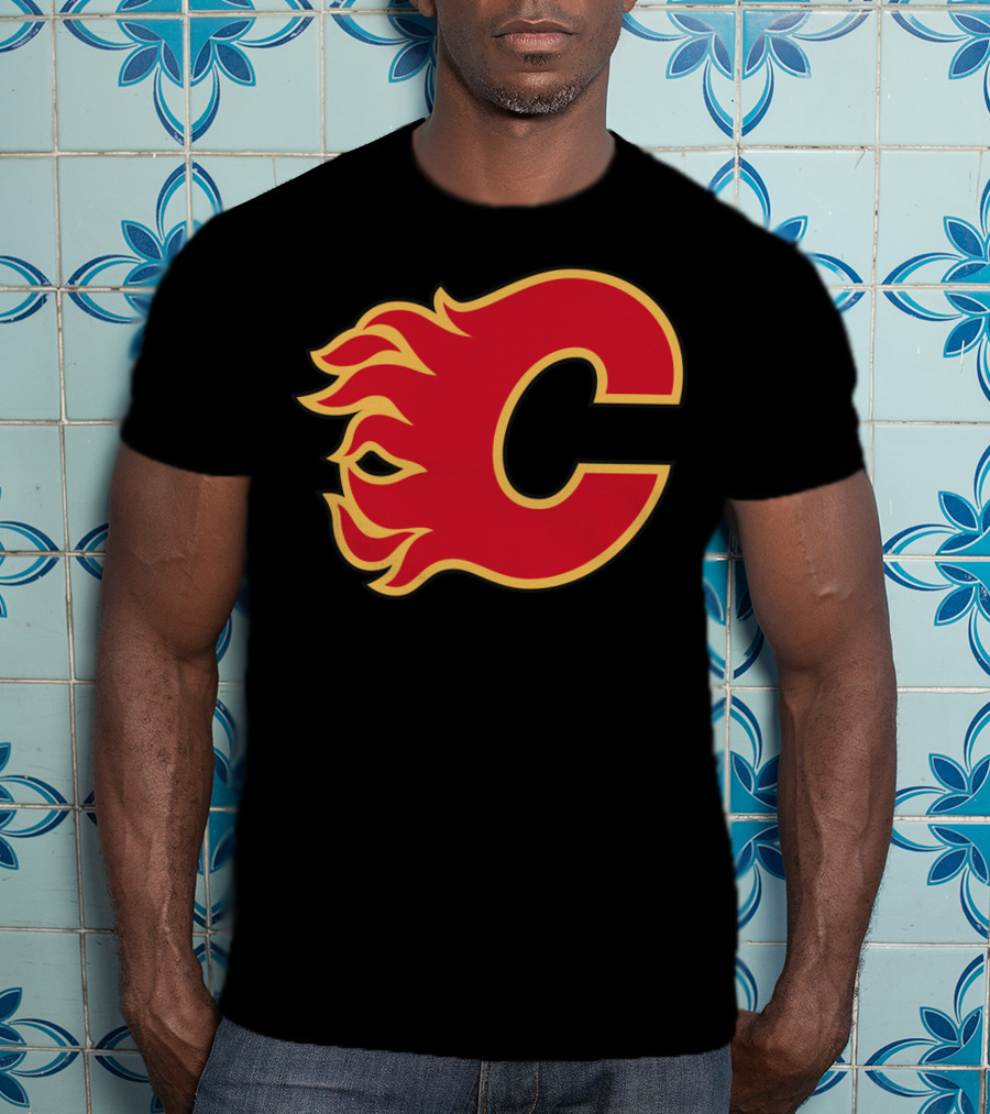 Calgary Flames Hockey Team Fiery T-Shirt