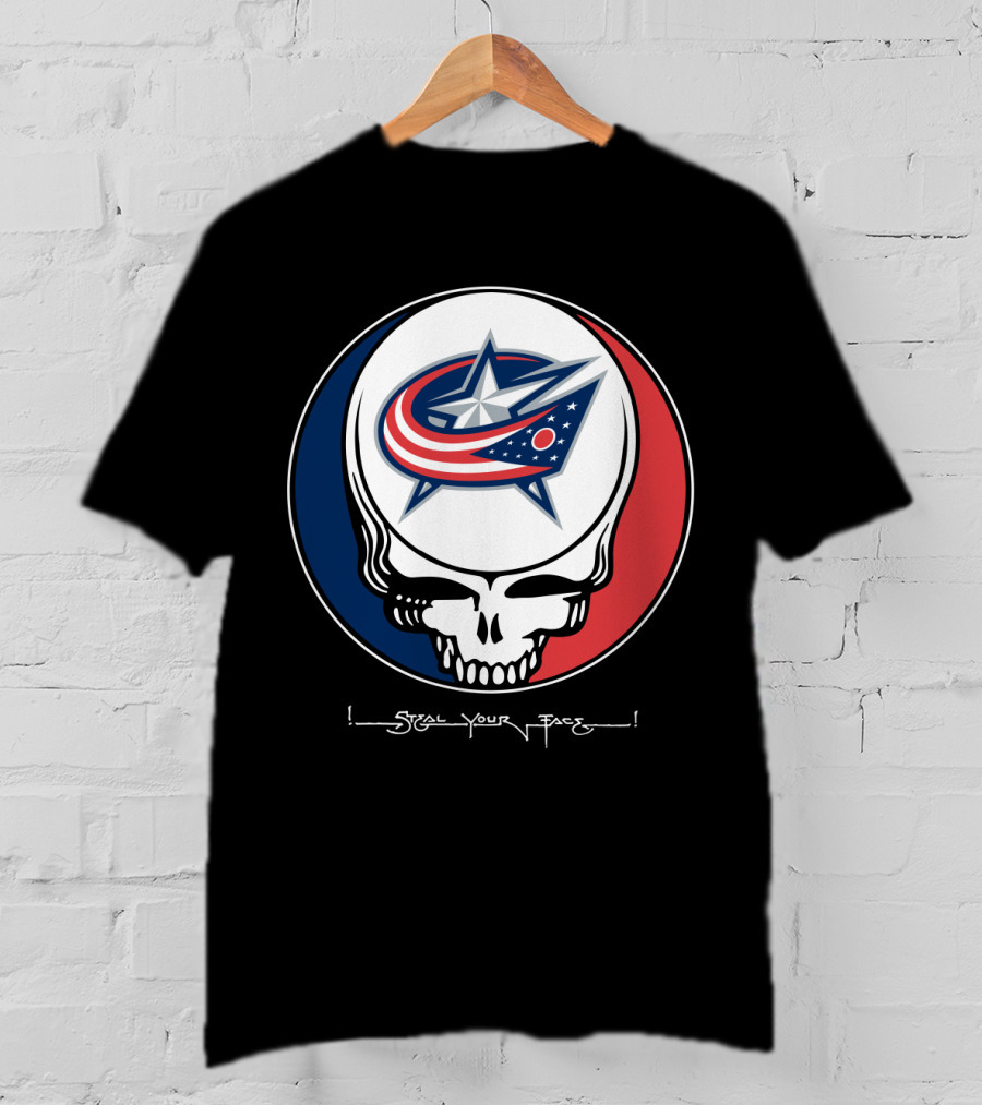Steal Your Face Grateful Dead Columbus Blue Jackets T-Shirt