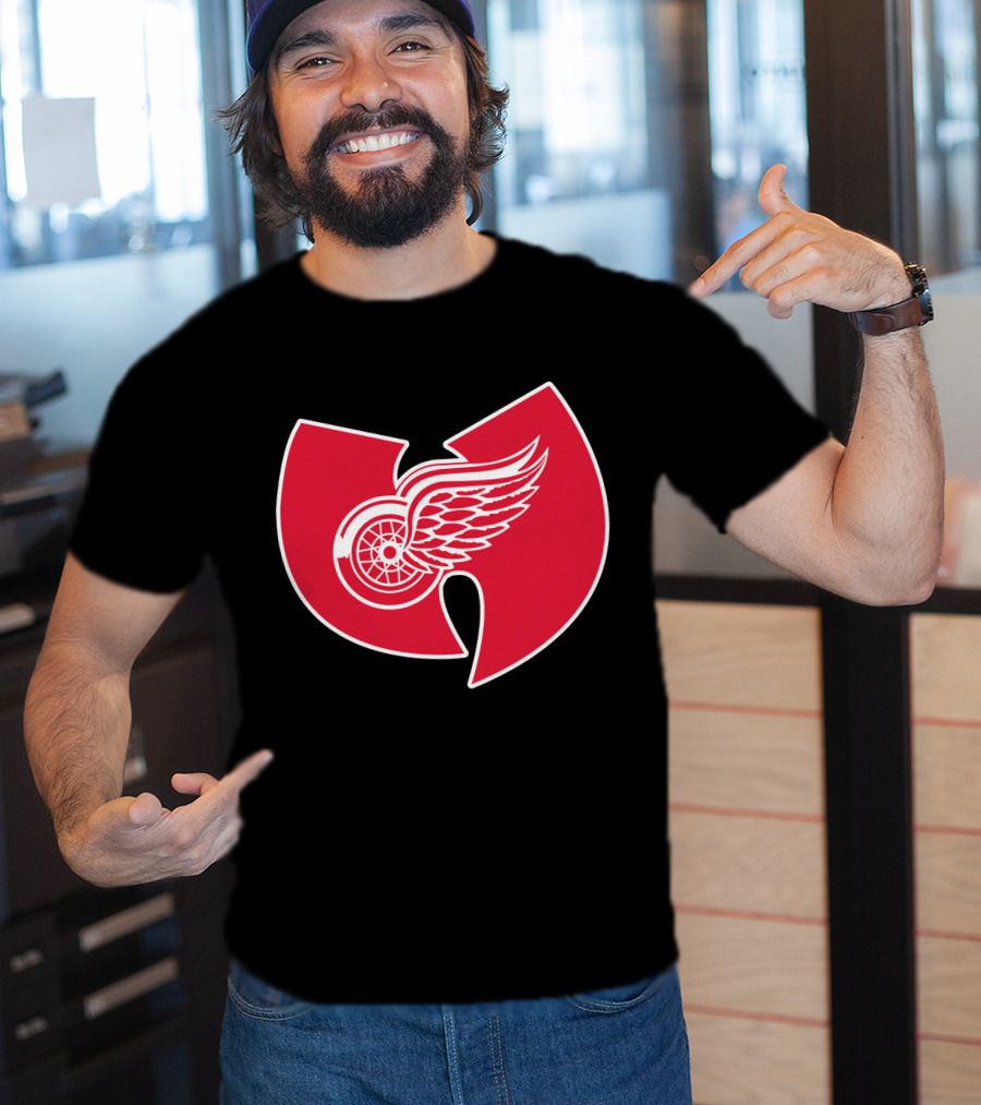 Detroit Red Wings Wu-Tang Clan Logo Merge T-Shirt