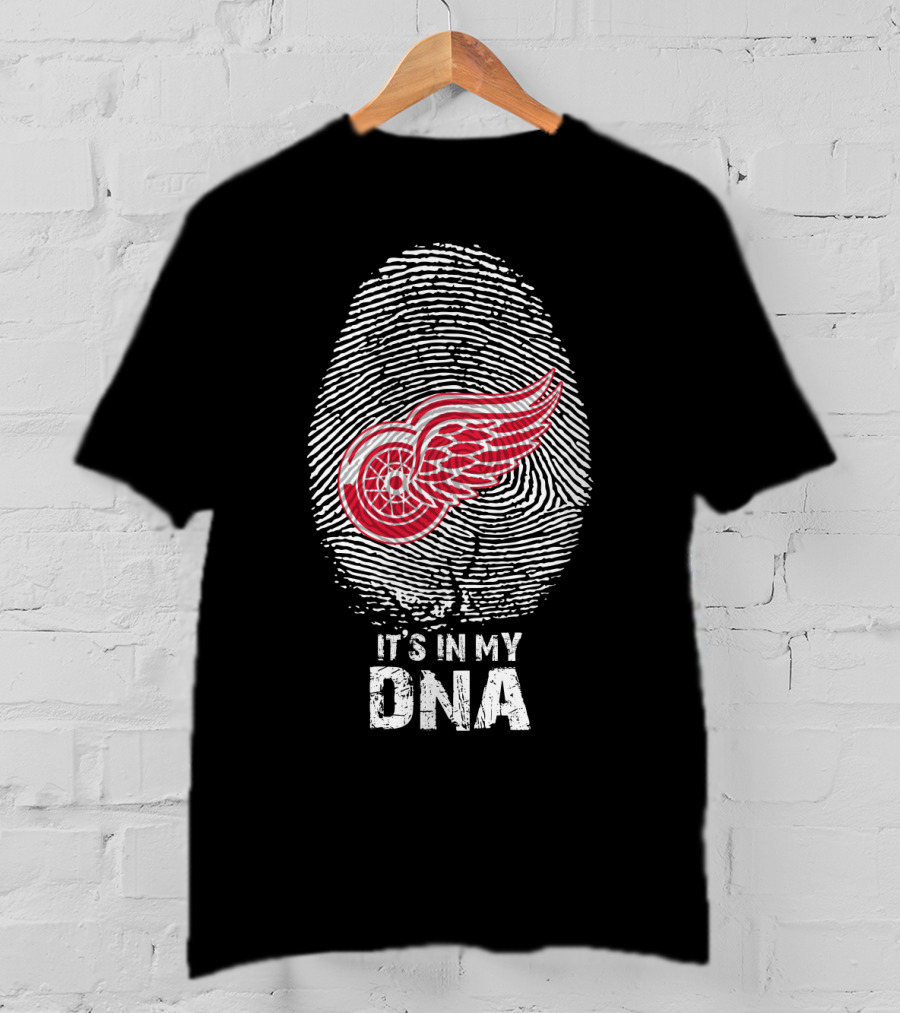 Red Wings It's In My DNA Fingerprint T-Shirt