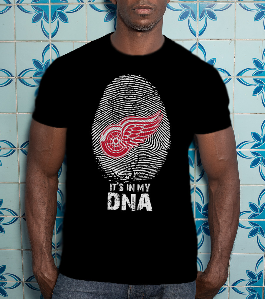 Red Wings It's In My DNA Fingerprint T-Shirt
