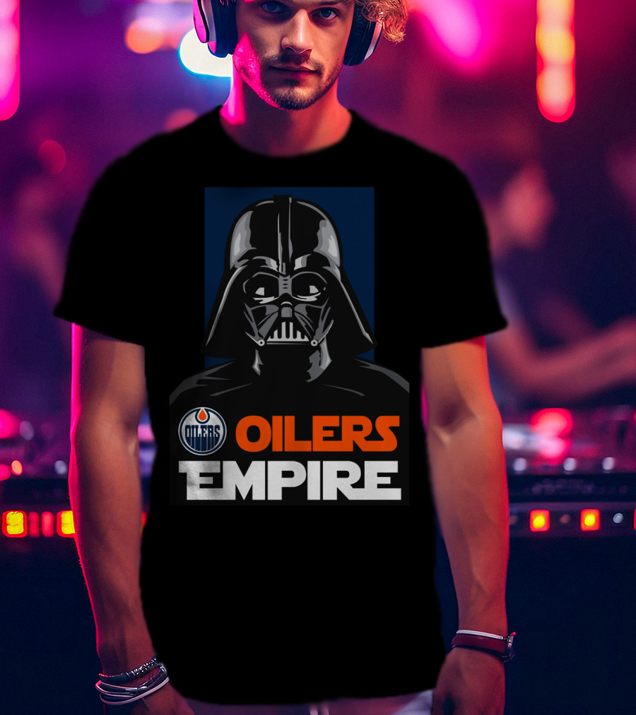 Edmonton Oilers Empire Darth Vader NHL T-Shirt