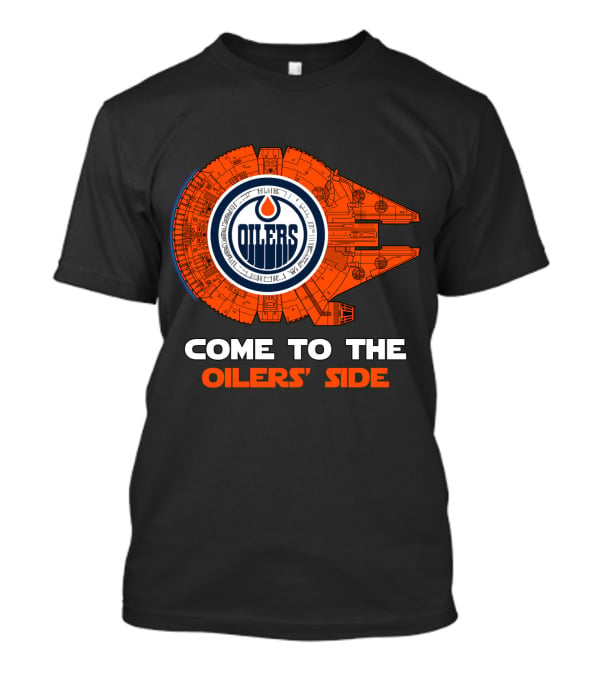Come To The Oilers' Side Edmonton Oilers Millennium Falcon T-Shirt