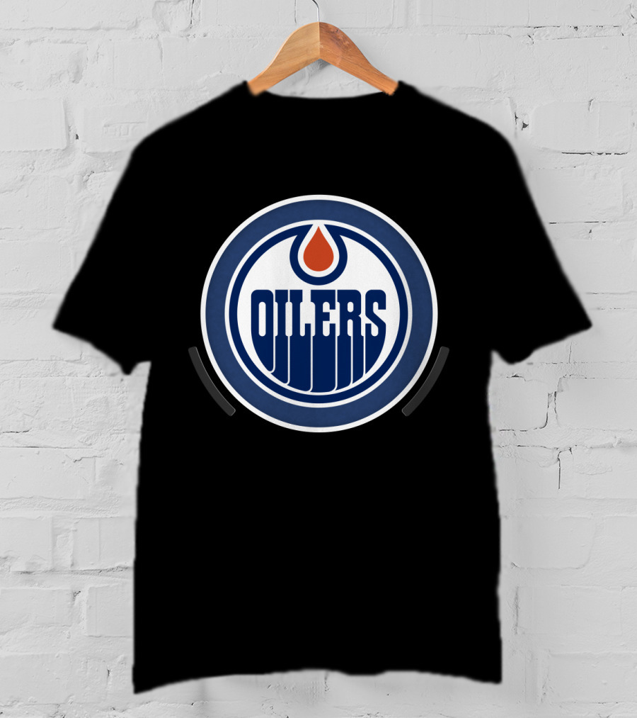 Edmonton Oilers Power Decal Logo Badge T-Shirt