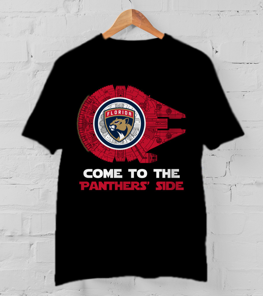 Florida Panthers Come To The Panthers' Side Millennium Falcon T-Shirt