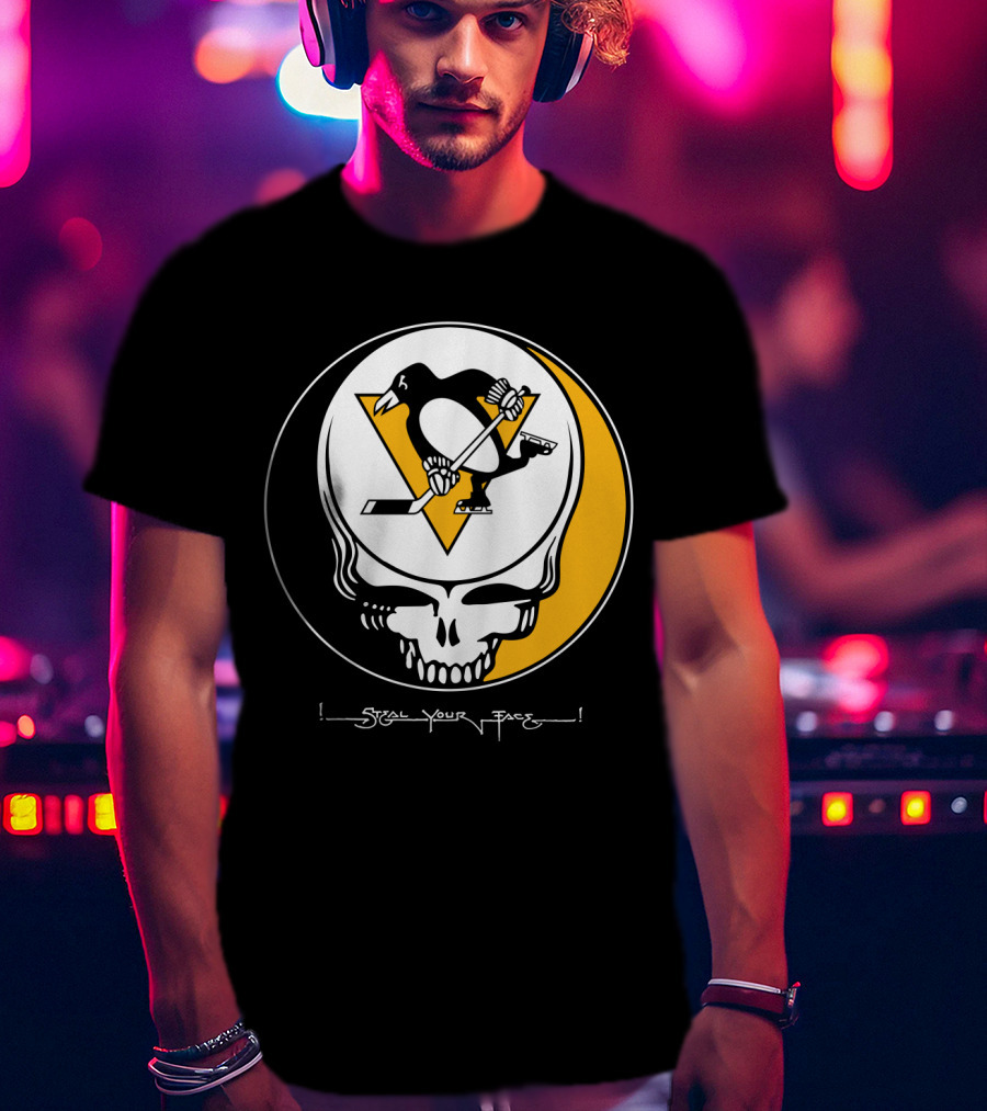 Steal Your Face Grateful Dead Pittsburgh Penguins T-Shirt