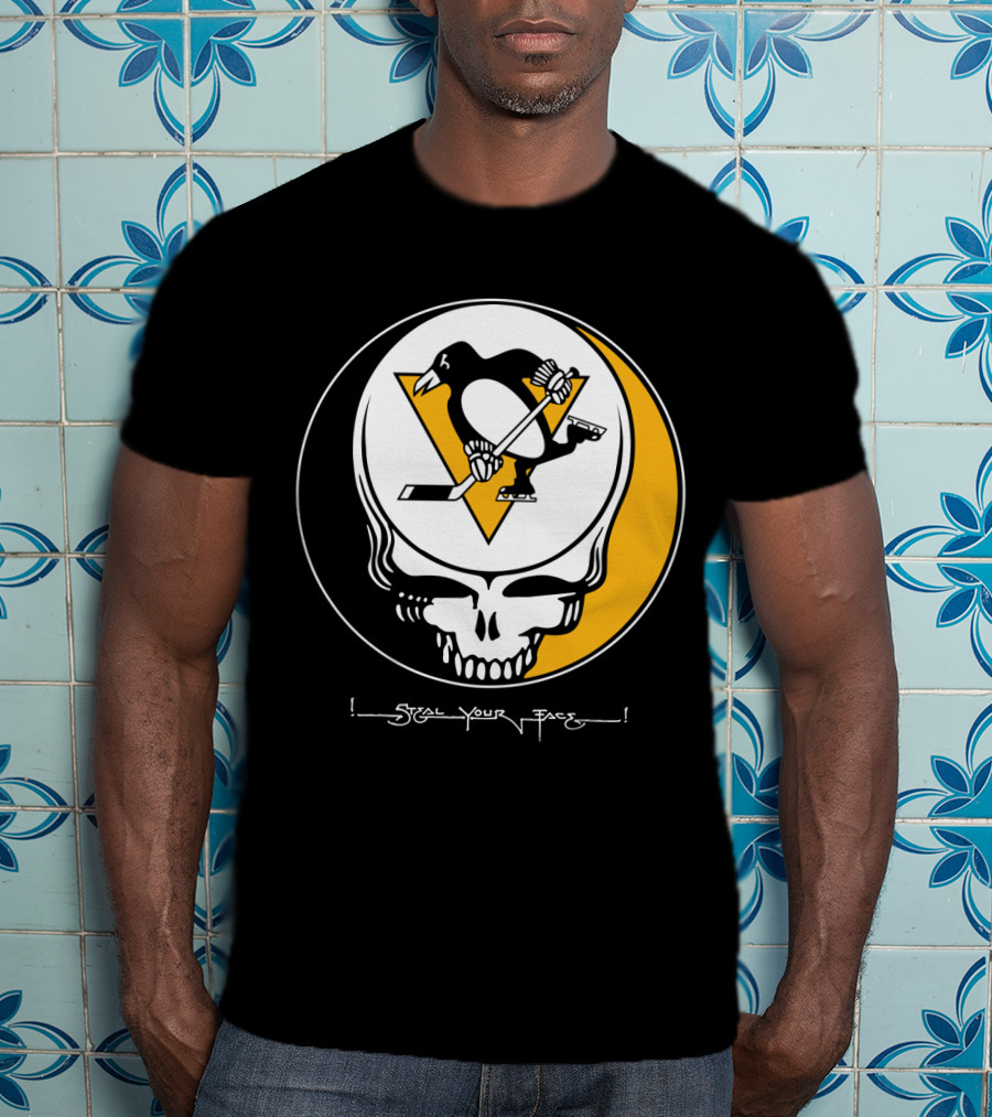 Steal Your Face Grateful Dead Pittsburgh Penguins T-Shirt