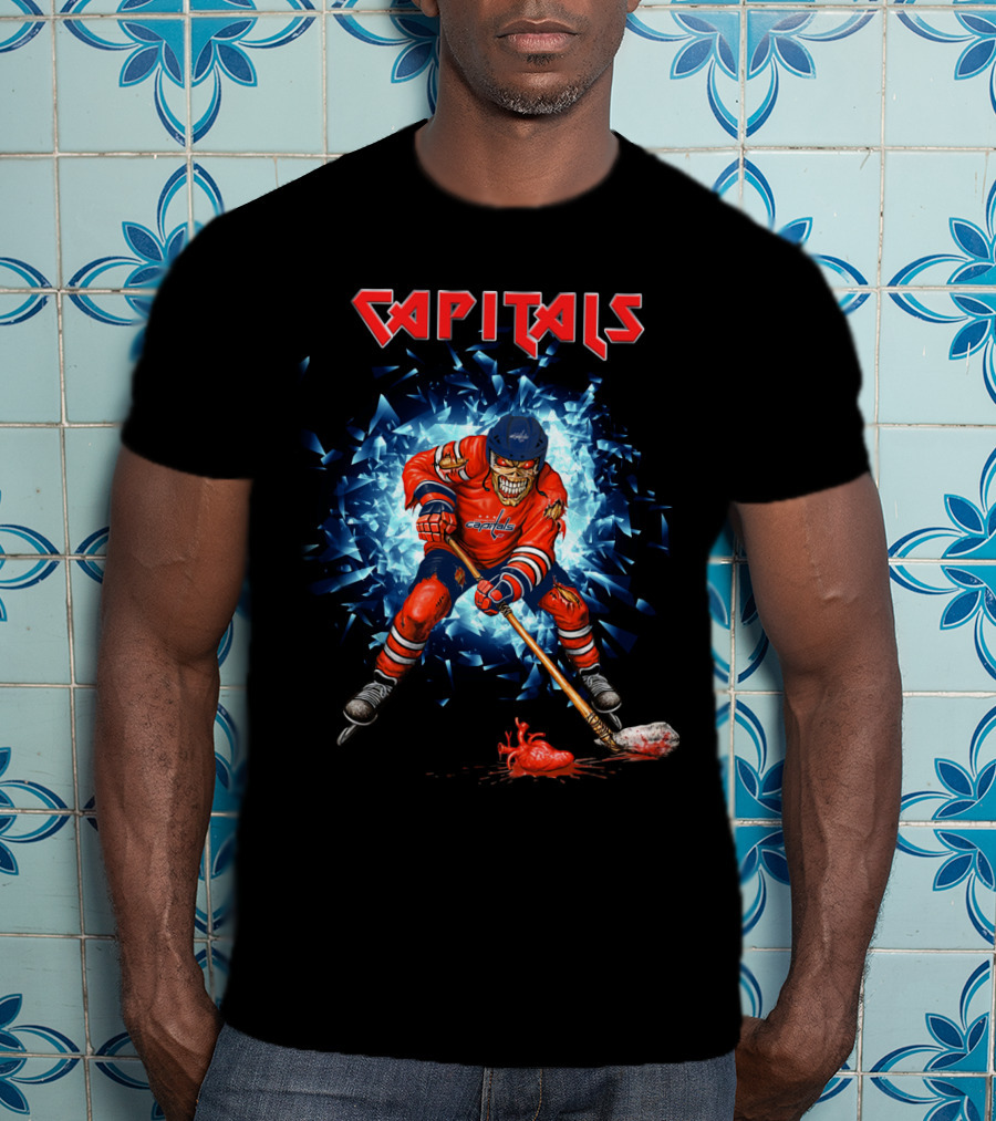 Capitals Hockey Skeleton Burst T-Shirt