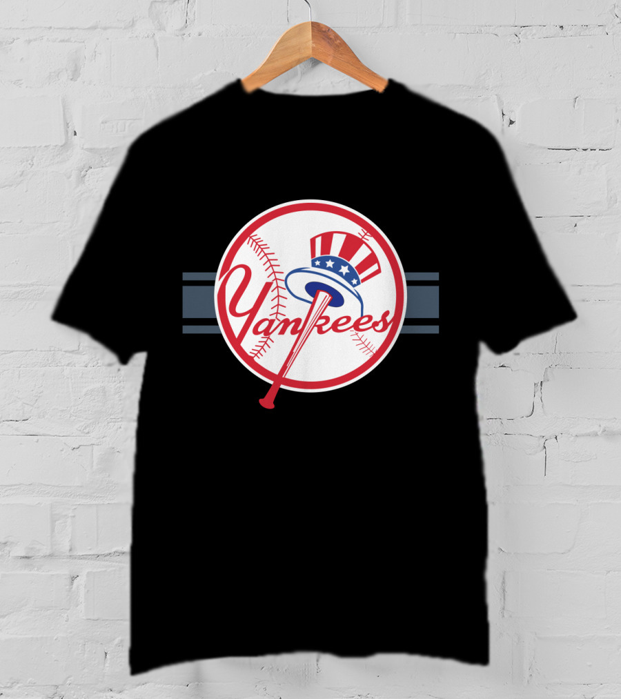Yankees Patriotic Hat Baseball Emblem T-Shirt