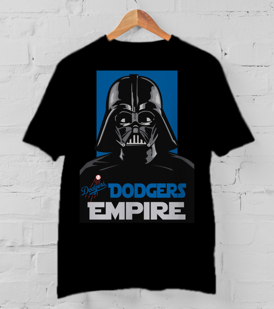 Dodgers Empire Darth Vader Los Angeles Baseball Crossover T-Shirt