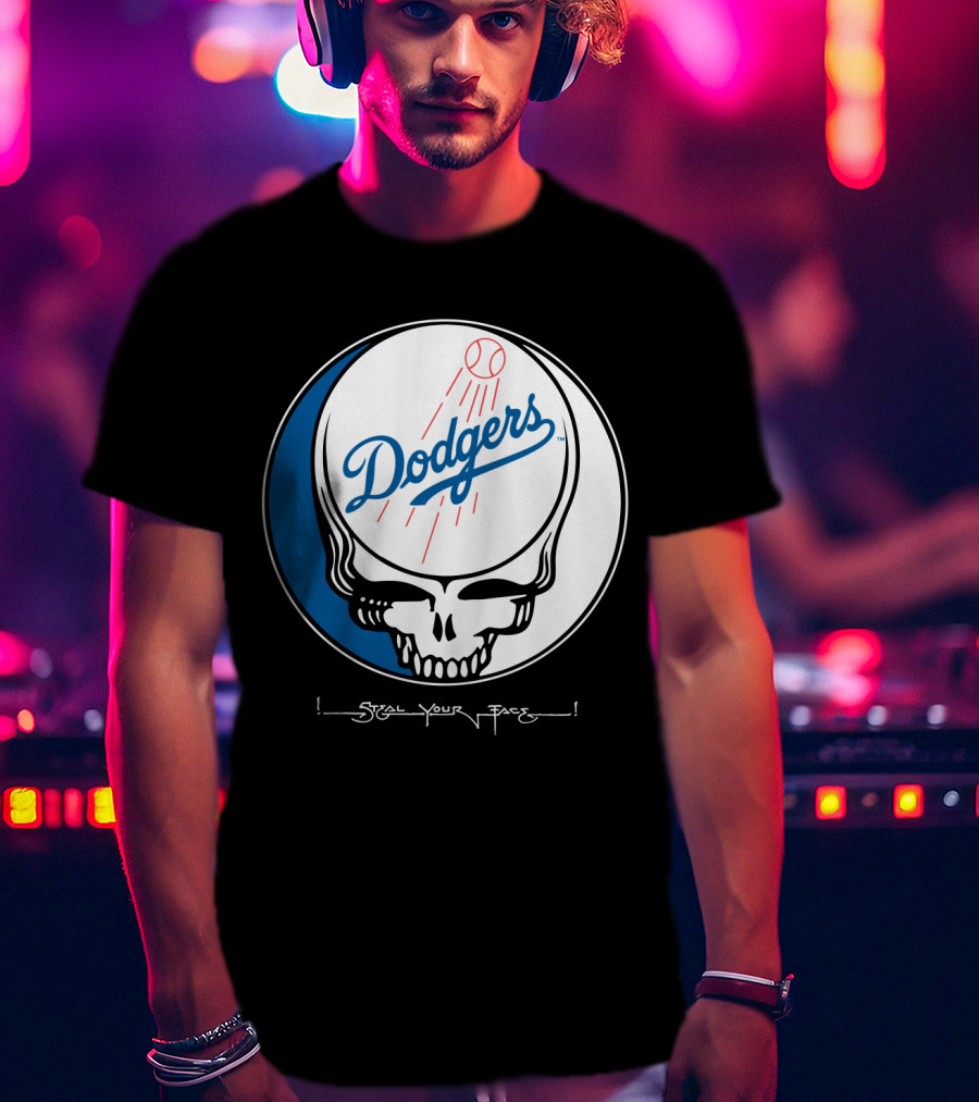 Grateful Dead Steal Your Face Dodgers T-Shirt