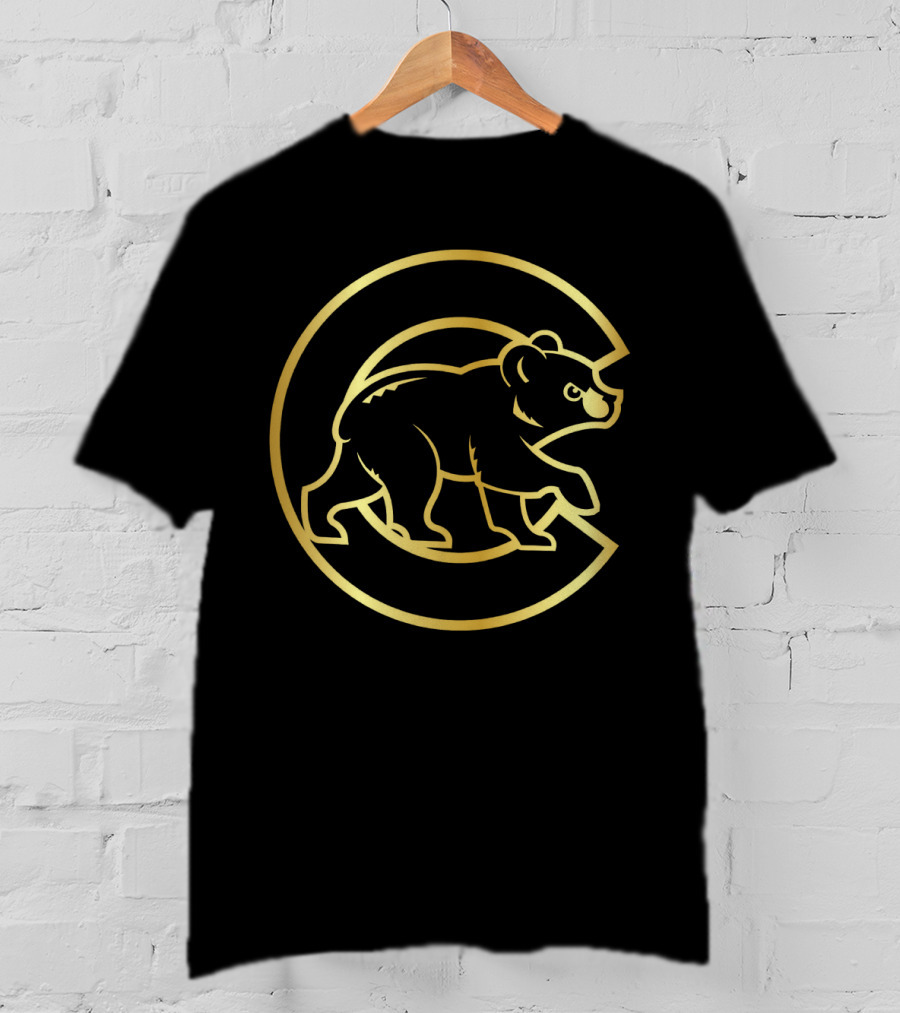 Chicago Cubs Gold Bear T-Shirt