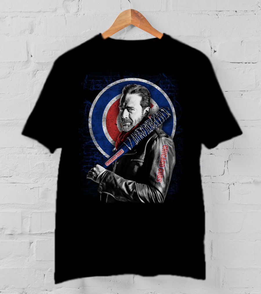 Chicago Cubs Fan With Iconic Bat And Blue Red Circle T-Shirt