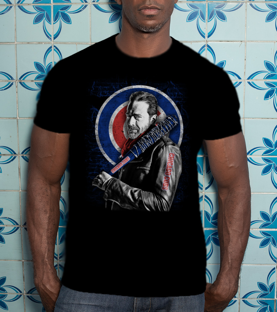 Chicago Cubs Fan With Iconic Bat And Blue Red Circle T-Shirt