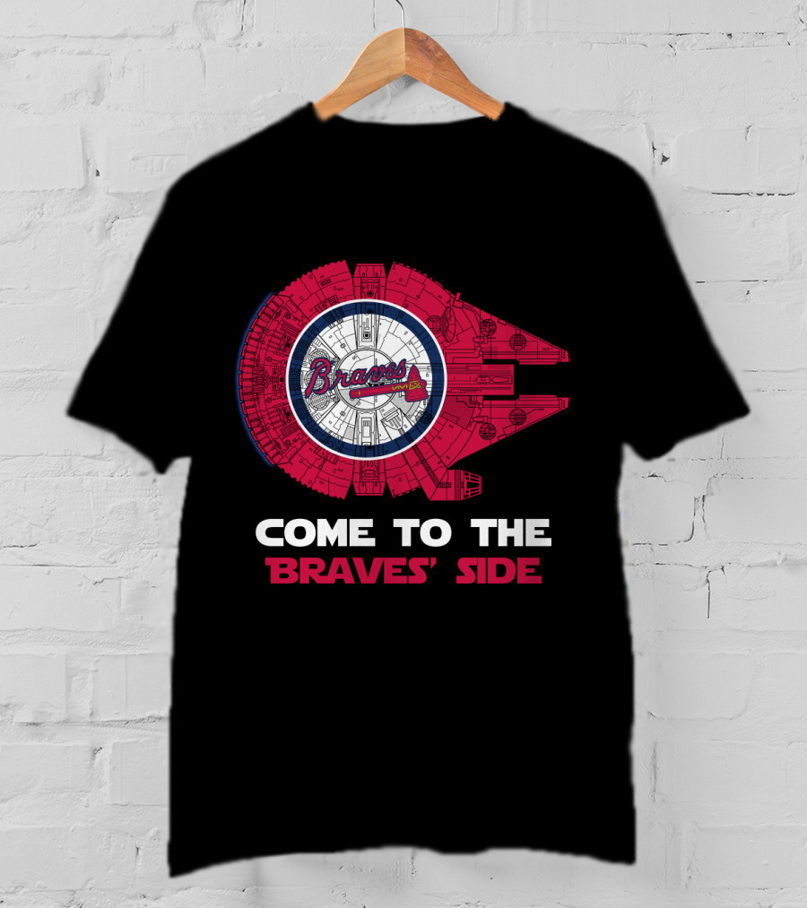 Braves Millennium Falcon Come To The Braves' Side T-Shirt