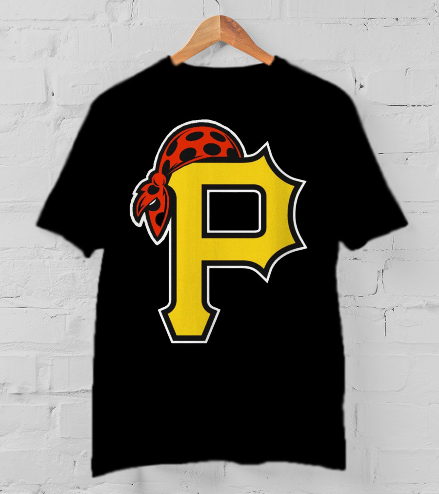 Pittsburgh Pirates Logo With Pirate Hat And Yellow P T-Shirt