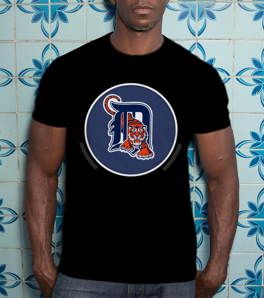 Detroit Tigers Logo With Iconic D And Fierce Tiger T-Shirt