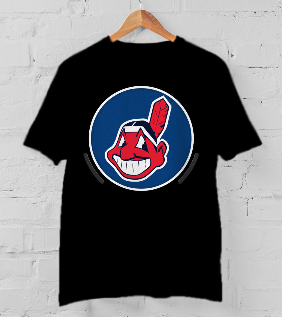 Cleveland Indians Chief Wahoo Icon Blue Circle T-Shirt