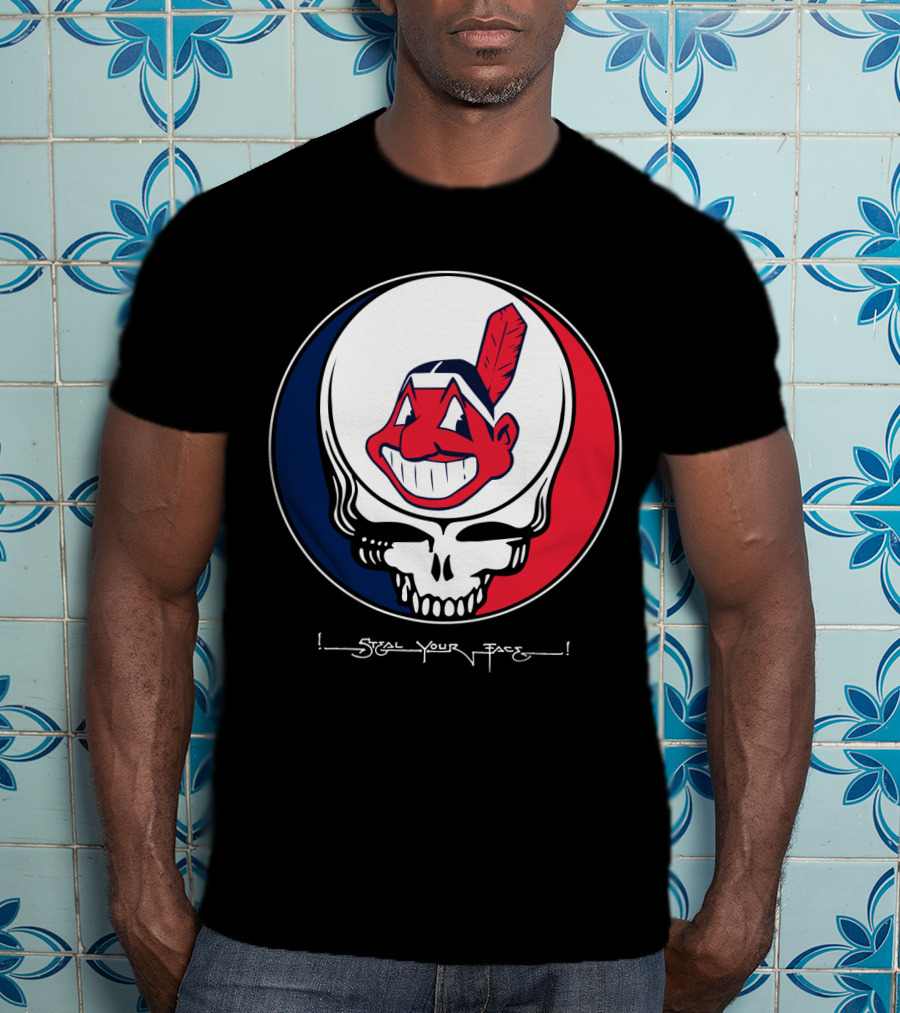 Grateful Dead Cleveland Indians Steal Your Face Icon T-Shirt