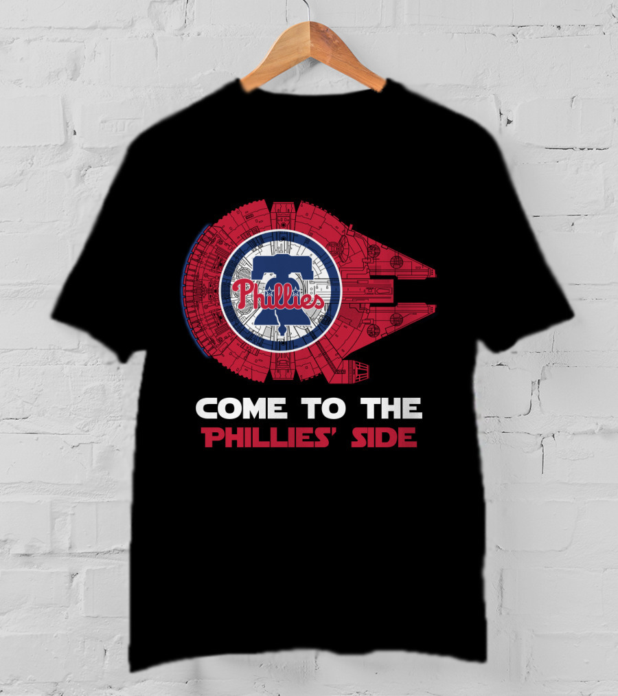 Philadelphia Phillies Come To The Phillies' Side Millennium Falcon T-Shirt
